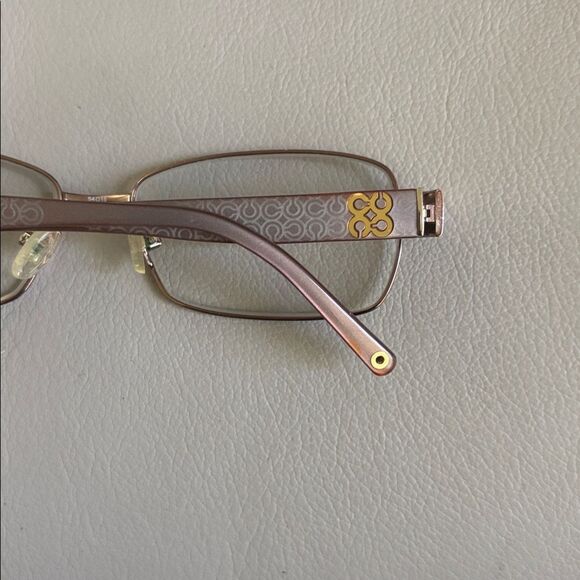 Coach Eyeglasses Frames LOUISE 1009 TAN Brown Square Full Rim Cat Eye 52-15-135 main image 4